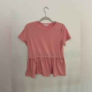 Pink peplum style tshirt